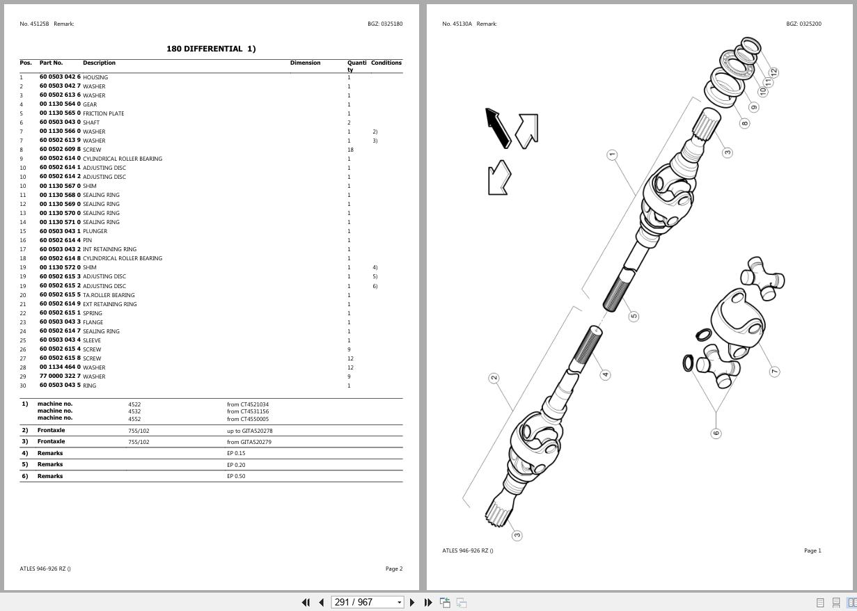 CLAAS ATLES 946 926 RZ CT4521005 CT4529999 Spare Parts Catalog (2)