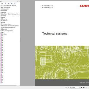 CLAAS ATOS 240 220 Stage IIIb T2 (A98) Assembly Operators Repair Technical Manual (1)