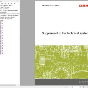 CLAAS AXION 840 810 CMATIC (A31) Assembly Operators Repair Technical Manual (1)
