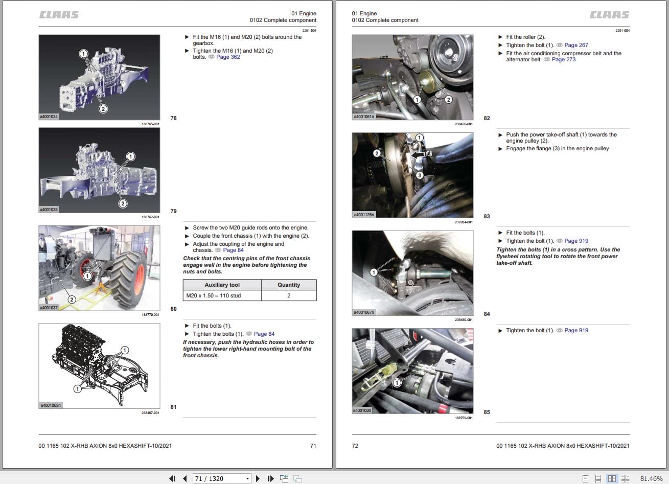 CLAAS AXION 850 800 (A60) Assembly Operators Repair Technical Manual (4)