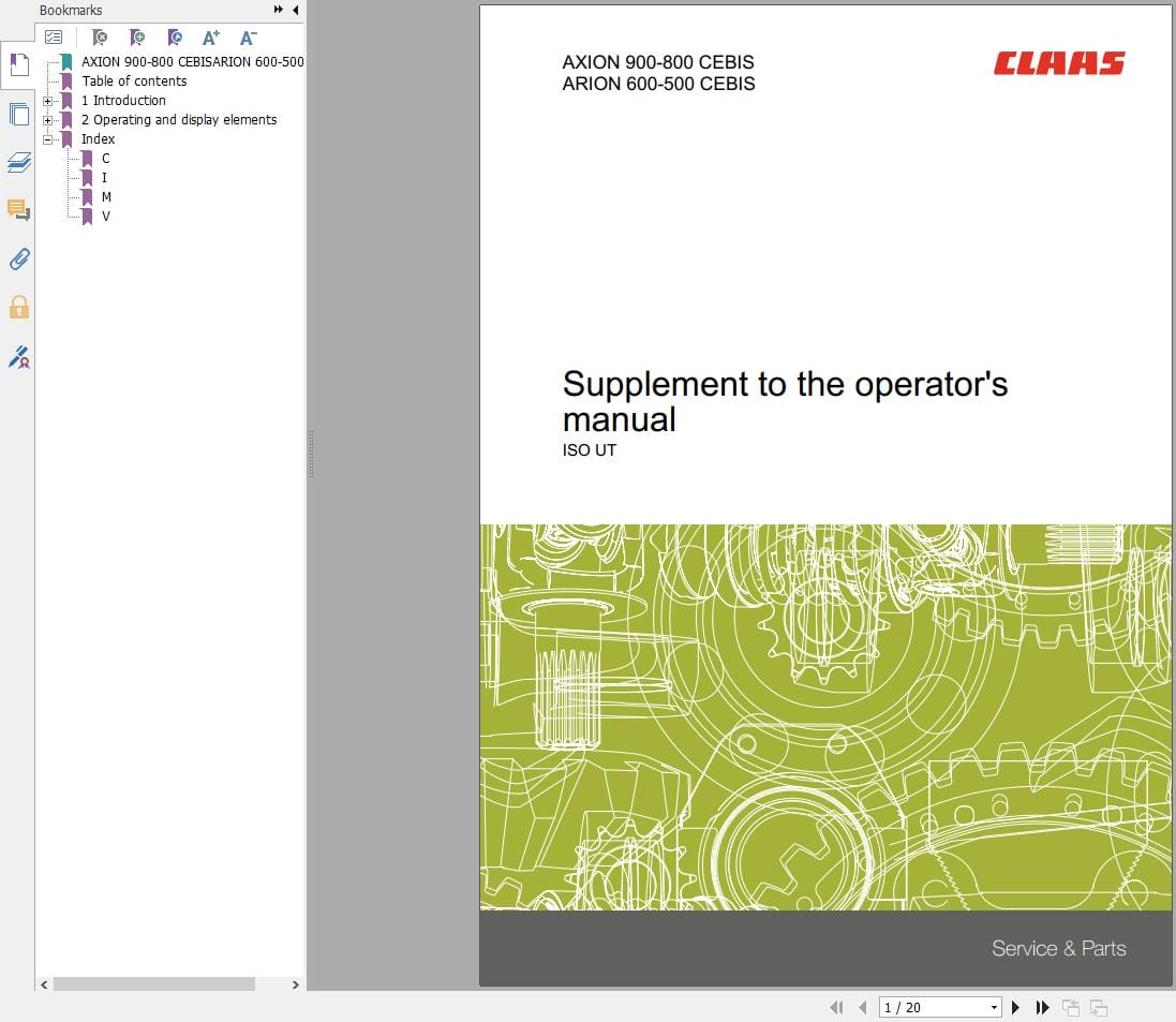 CLAAS AXION 850 810 (A09) Assembly Operators Repair Technical Manual (2)