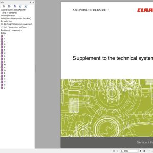 CLAAS AXION 850 810 HEXASHIFT (A30) Assembly Operators Repair Technical Manual (1)