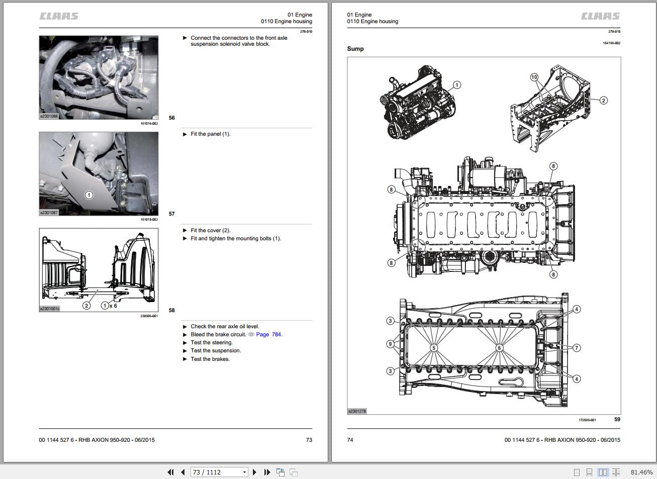 CLAAS AXION 900 (A23) Assembly Operators Repair Technical Manual (4)