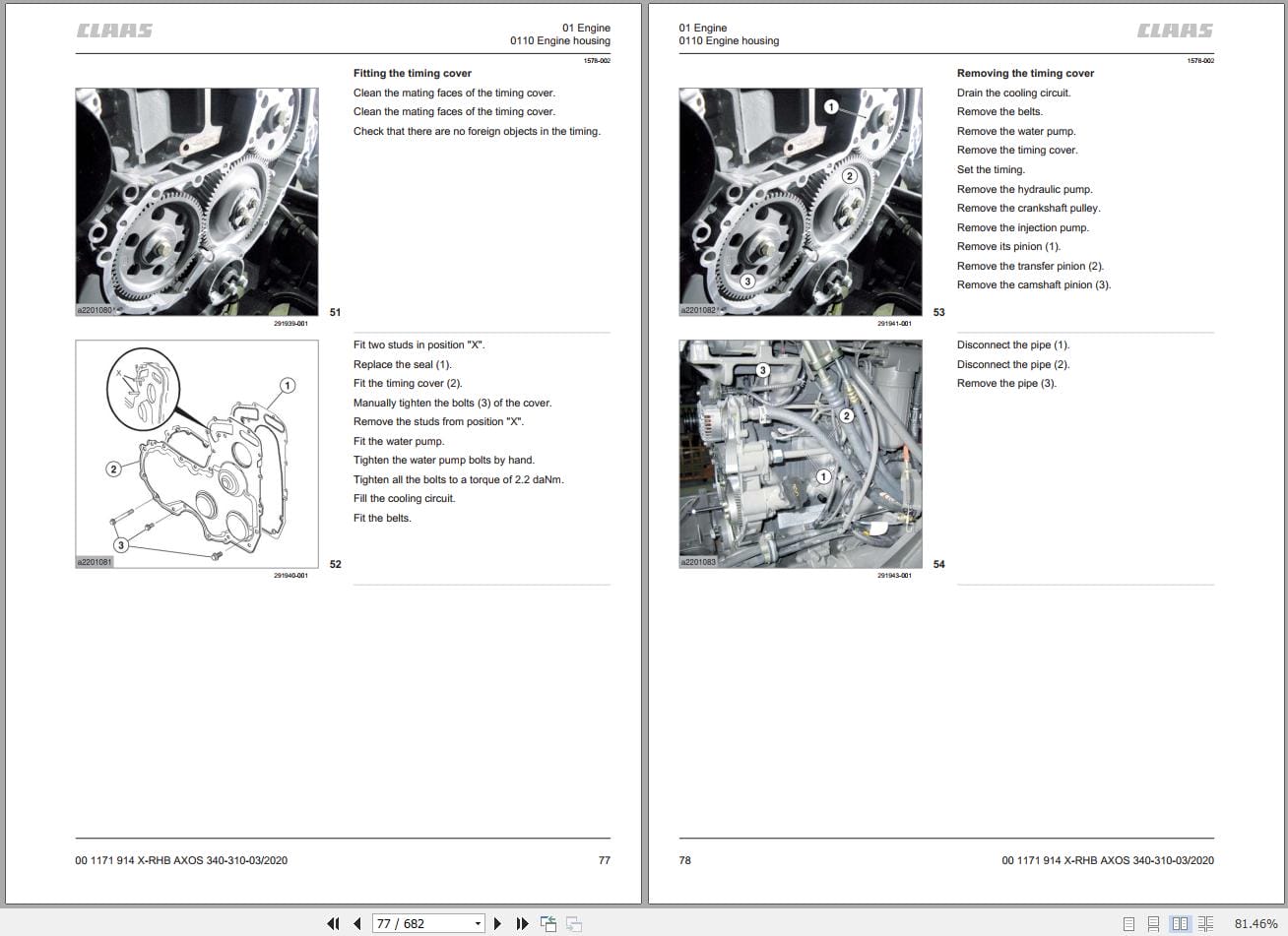 CLAAS AXOS 340 310 (A22) Assembly Operators Repair Technical Manual (4)