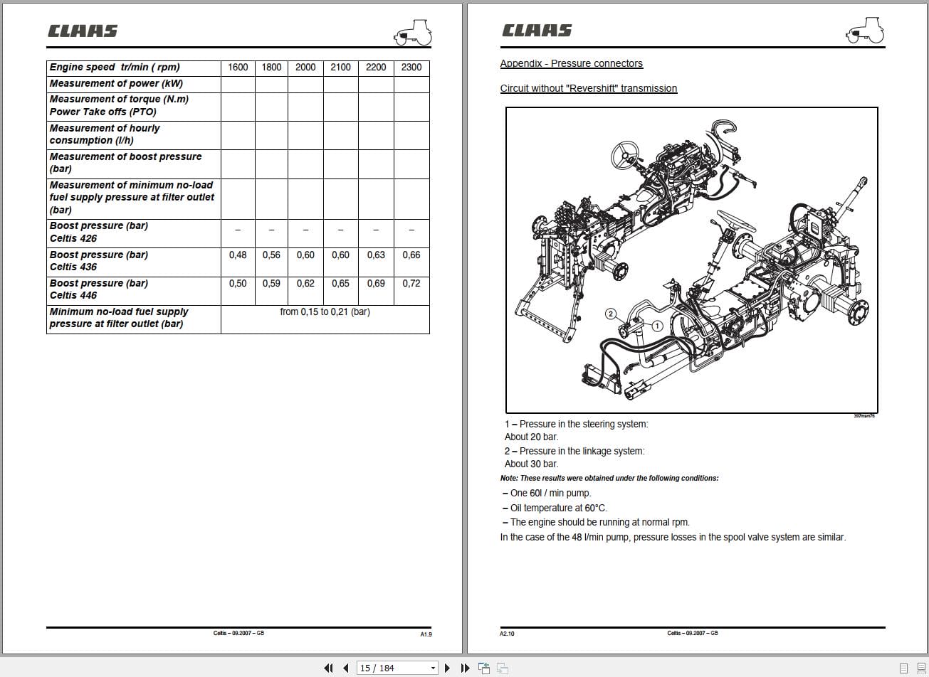 CLAAS CELTIS 456 426 RX RC RA (A07) Assembly Operators Repair Technical Manual (2)