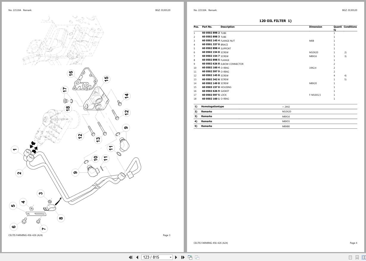 CLAAS CELTIS FARMING 456 426 A2400050 A2499999 Spare Parts Catalog (2)