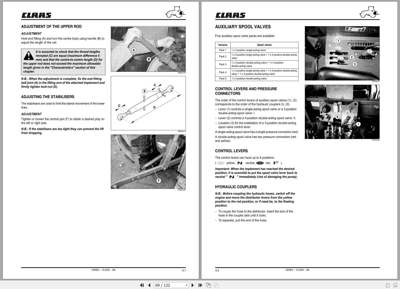 CLAAS CERES 346 316 2WD 4WD (A17) Assembly Operators Repair Technical Manual (4)