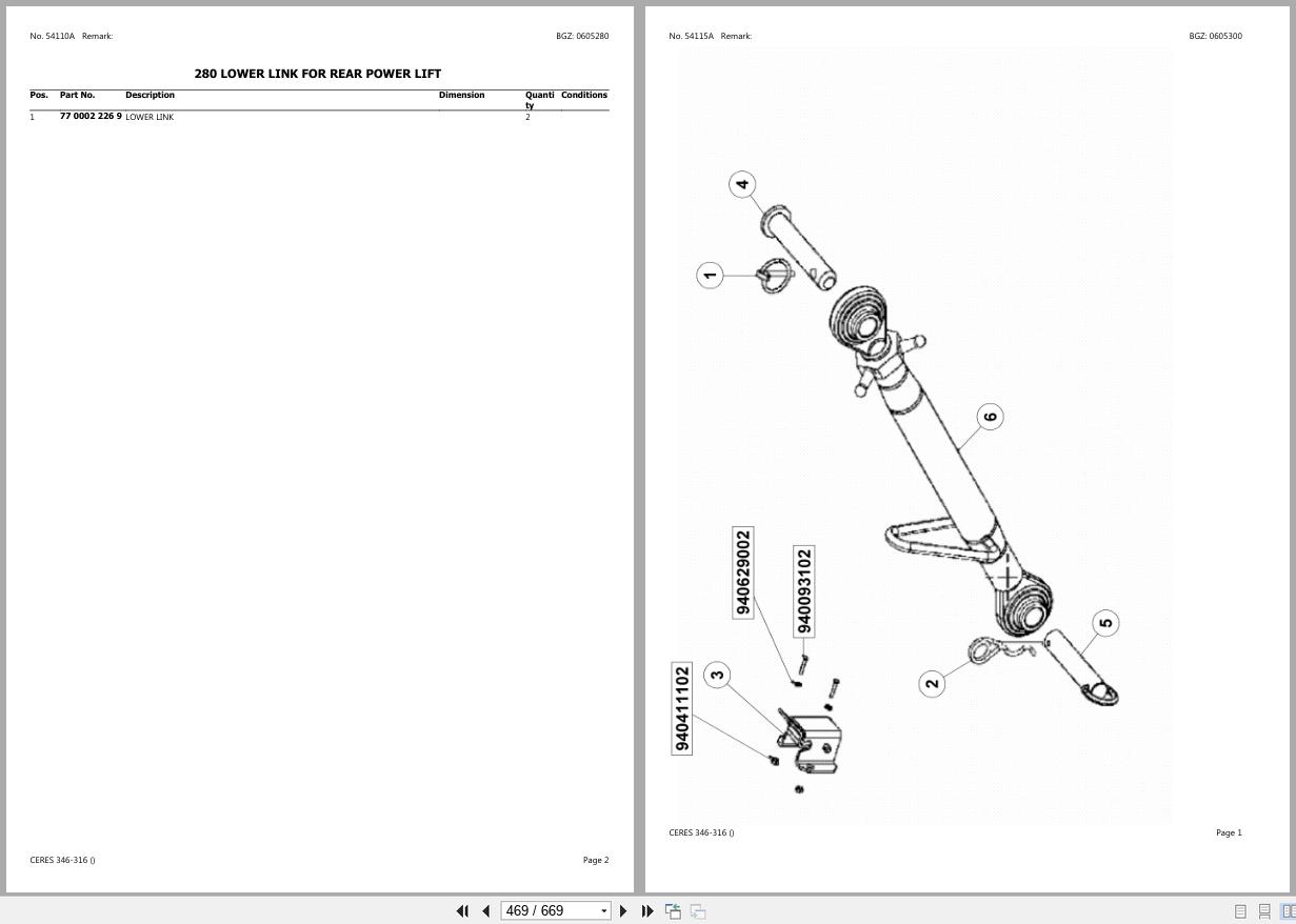 CLAAS CERES 346 316 CT13300010 CT13309999 Spare Parts Catalog (2)