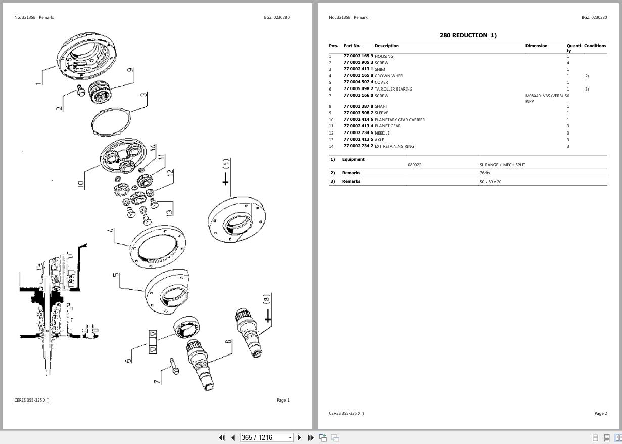 CLAAS CERES 355 325 X CT1020001 CT1021188 Spare Parts Catalog (2)