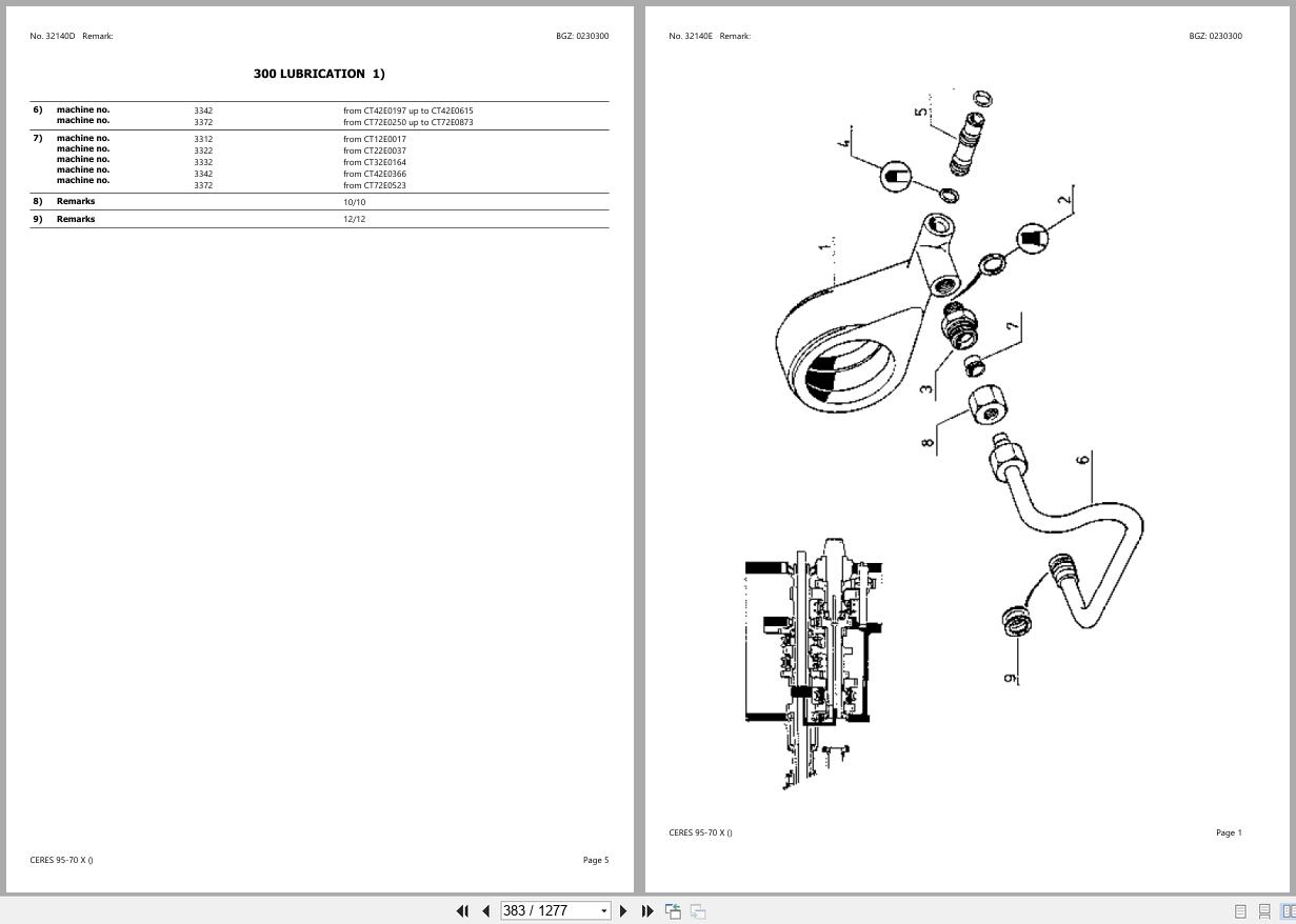 CLAAS CERES 95 70 X CT11E0001 CT11E0037 Spare Parts Catalog (2)