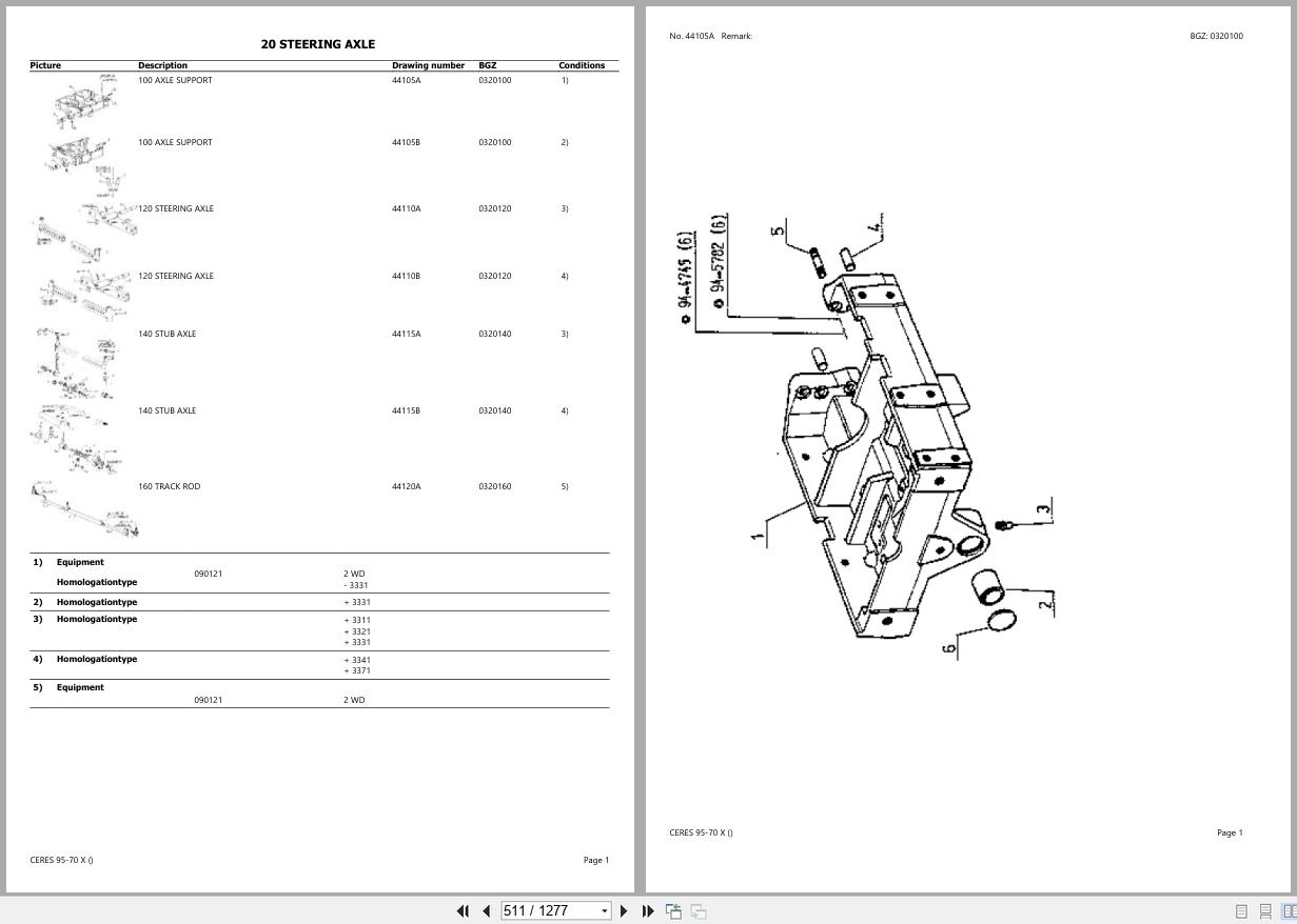 CLAAS CERES 95 70 X CT21E0001 CT21E0072 Spare Parts Catalog (2)