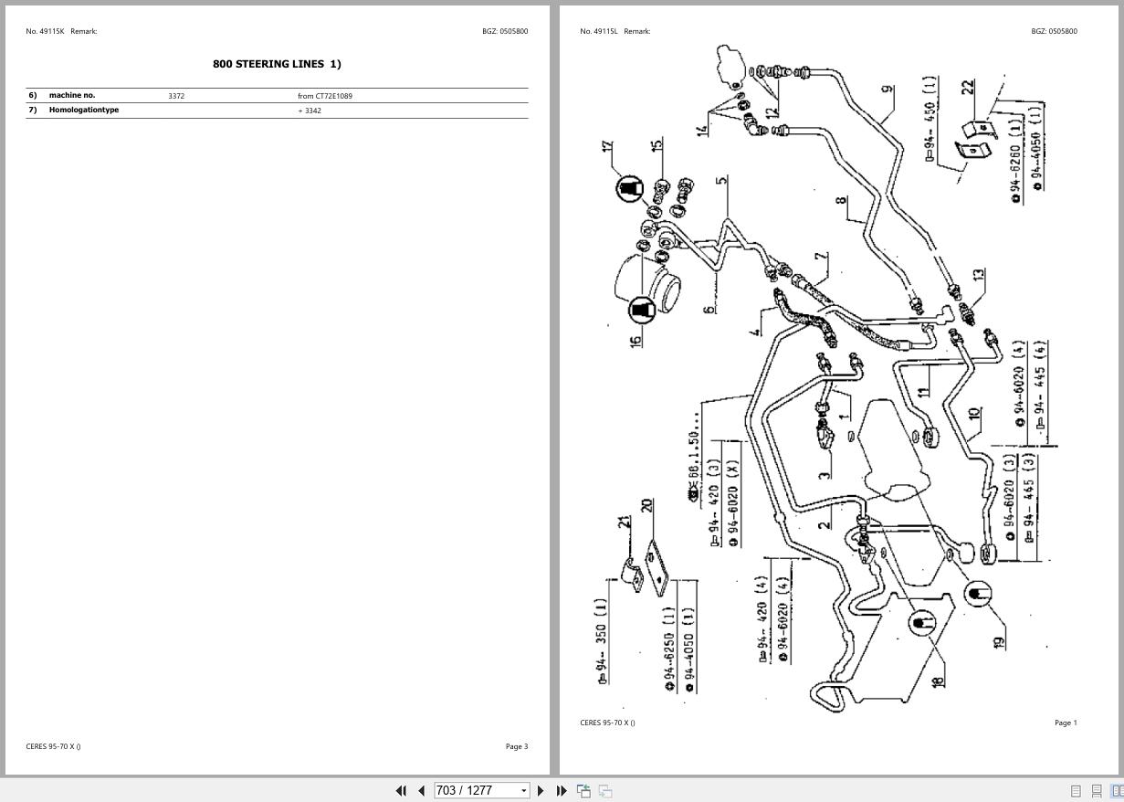 CLAAS CERES 95 70 X CT71E0001 CT71E0032 Spare Parts Catalog (2)