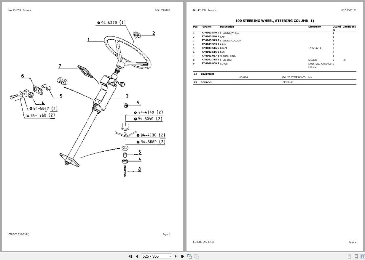 CLAAS CERGOS 355 335 CT1220001 CT1229999 Spare Parts Catalog (2)