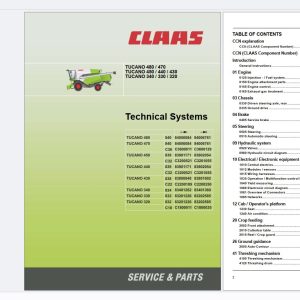 CLAAS Combine TUCANO 430 420 (838) Technical System