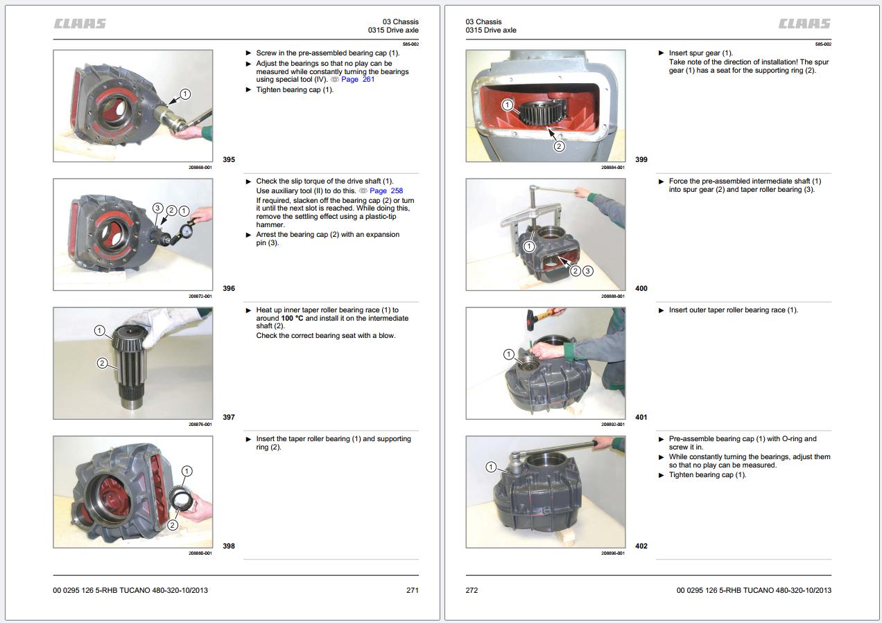 CLAAS Combine TUCANO 430 420 (839) Repair Manual