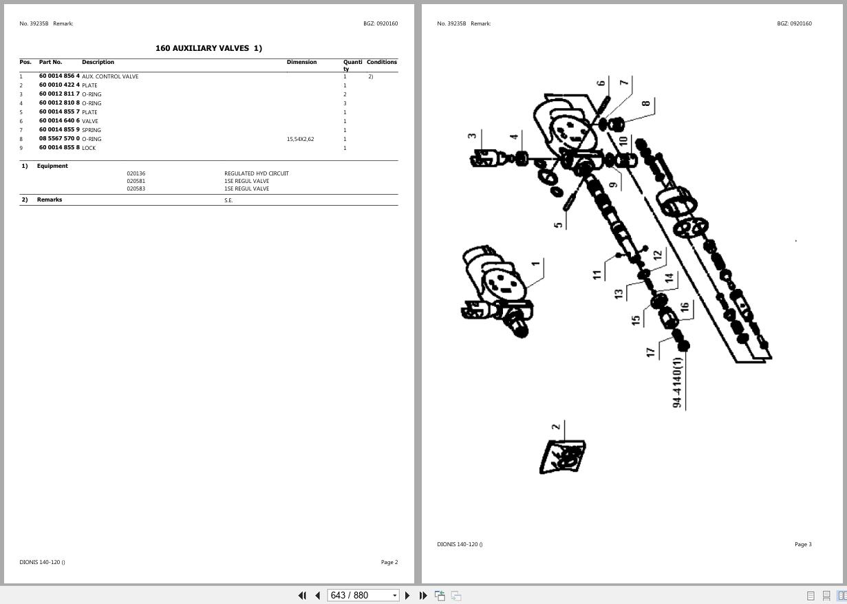 CLAAS DIONIS 140 120 CT57D6000 CT57D9999 Spare Parts Catalog (2)
