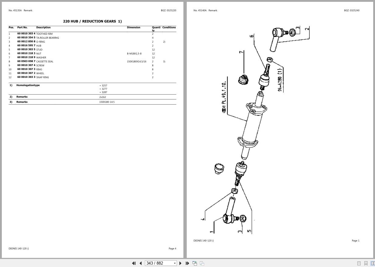 CLAAS DIONIS 140 120 CT77D6000 CT77D9999 Spare Parts Catalog (2)