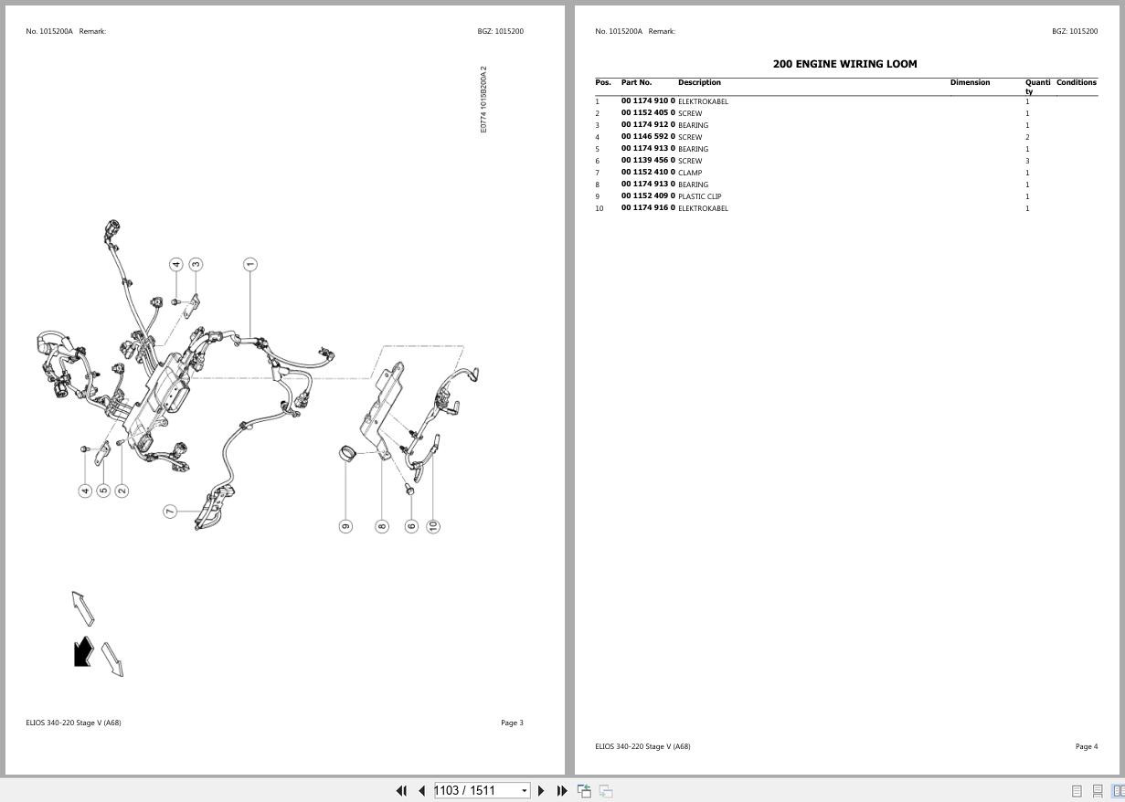 CLAAS ELIOS 340 220 Stage V A6800001 A6899999 Spare Parts Catalog (2)