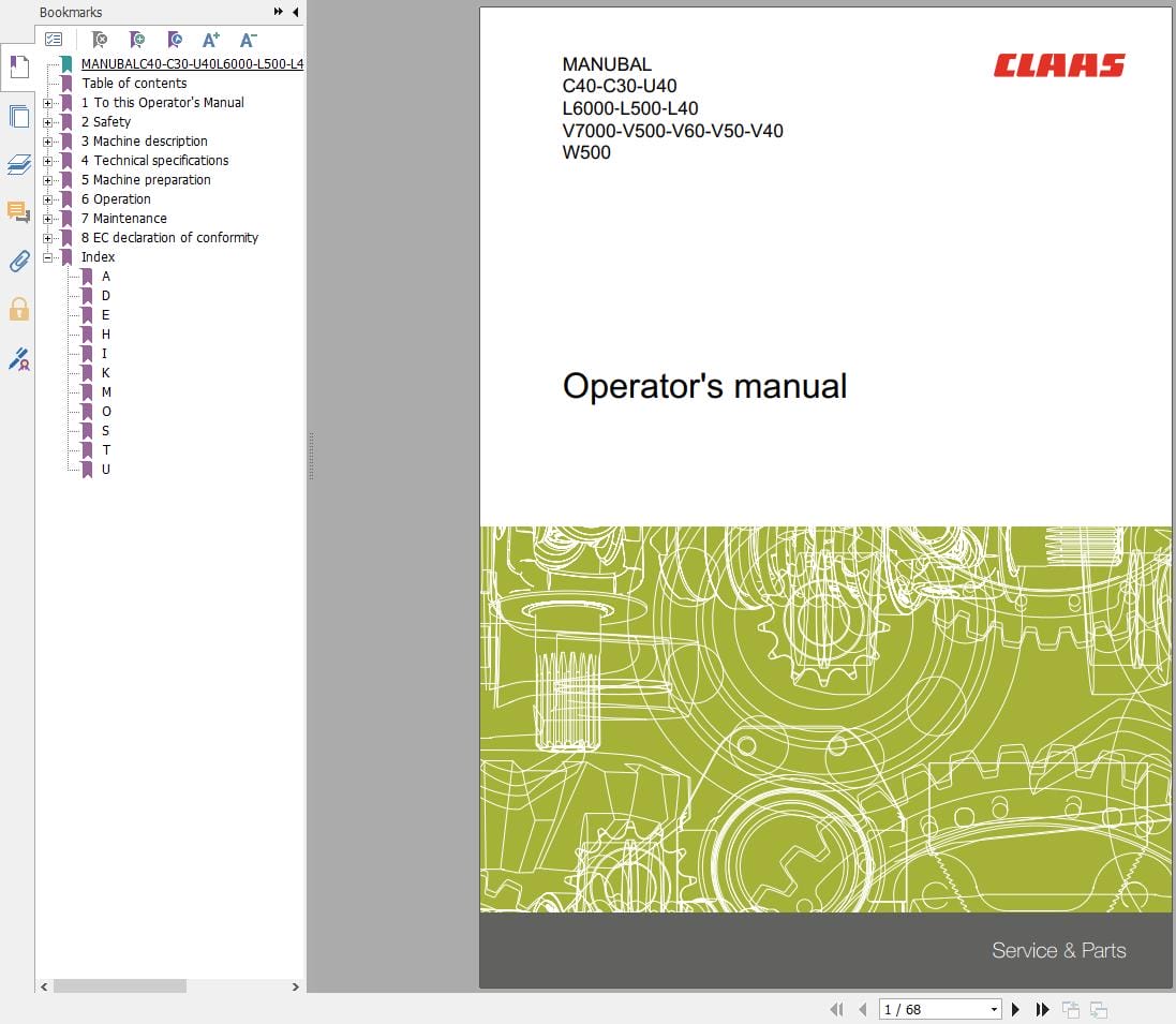 CLAAS FRAME (B95) Assembly Operators Technical Manual (3)