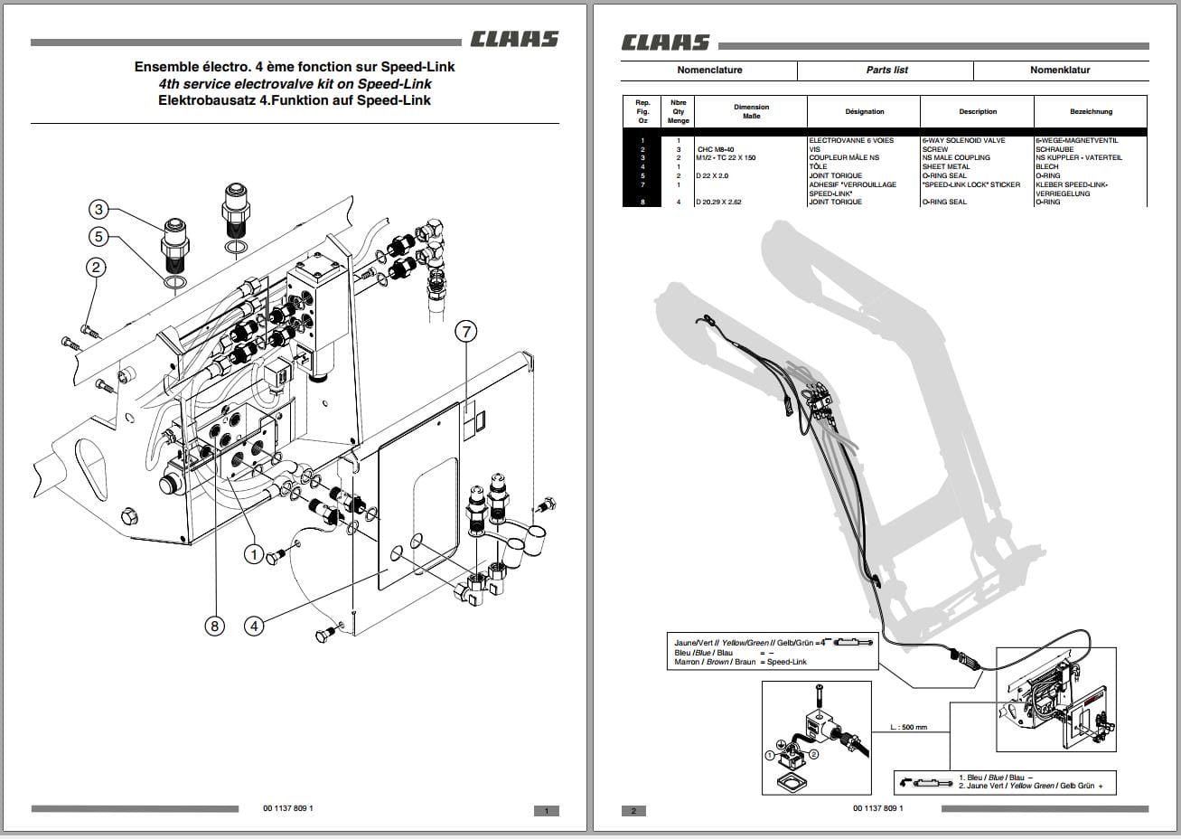 CLAAS FRONT LOADER (B98) Assembly Operators Technical Manual (4)