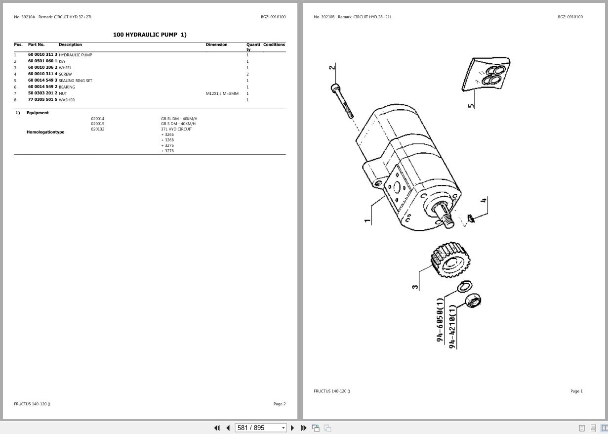 CLAAS FRUCTUS 140 120 CT86D6000 CT86D9999 Spare Parts Catalog (2)