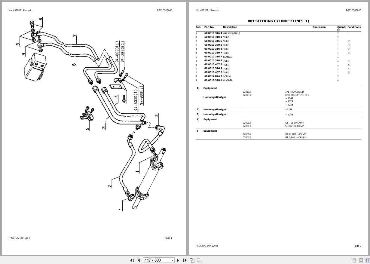 CLAAS FRUCTUS 140 120 CT88D6000 CT88D9999 Spare Parts Catalog (2)