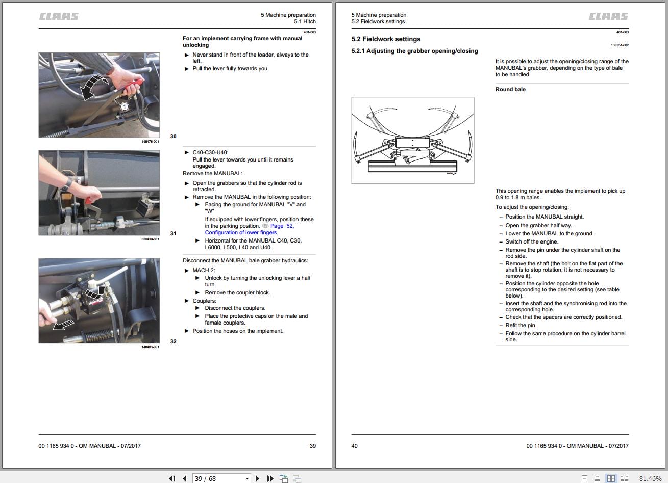 CLAAS MANUBAL (B96) Assembly Operators Technical Manual (4)