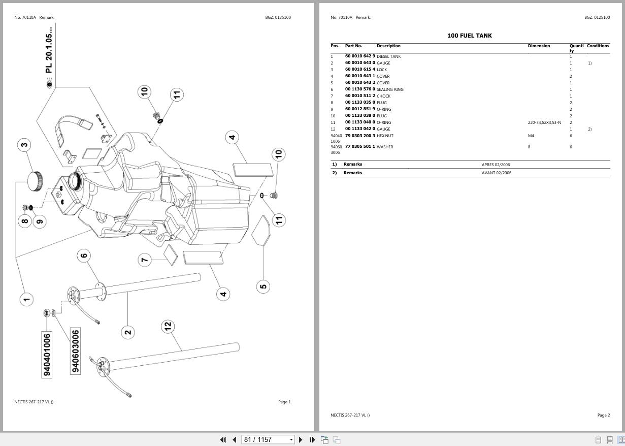 CLAAS NECTIS 267 217 VL CT9690000 CT9699999 Spare Parts Catalog (2)