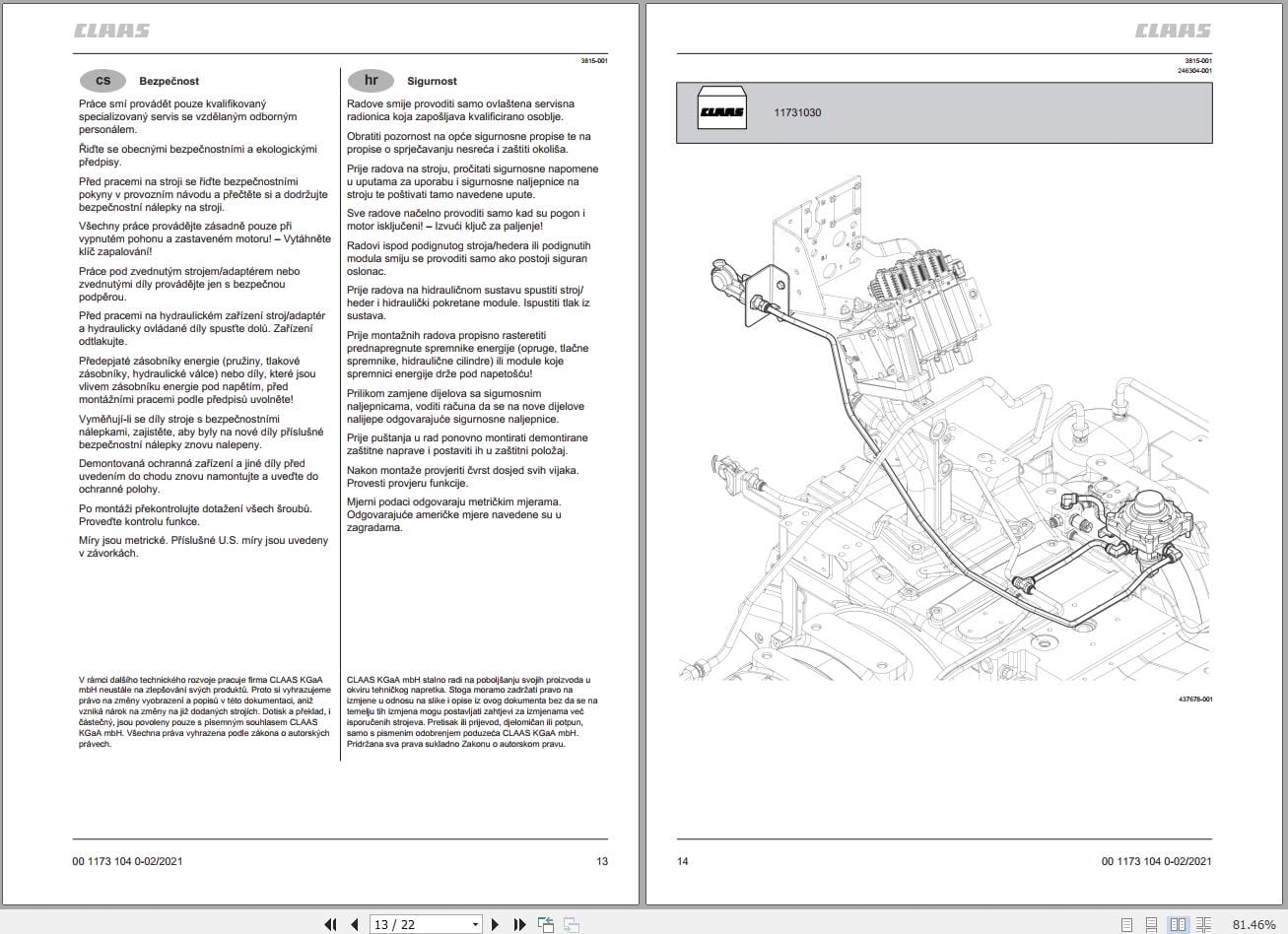 CLAAS NECTIS 267 227 F 2WD 4WD (A14) Assembly Operators Technical Manual (3)