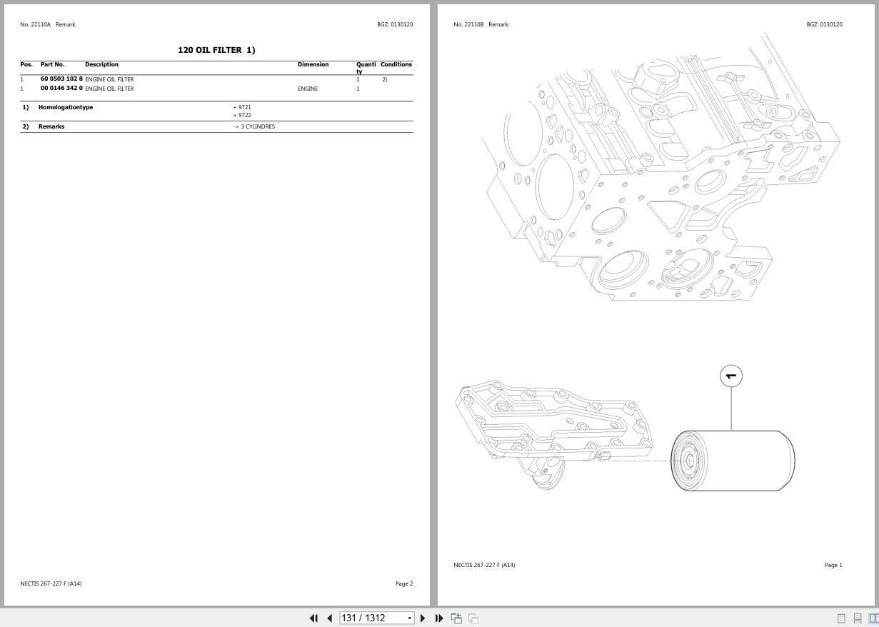 CLAAS NECTIS 267 227 F A1400100 A1499999 Spare Parts Catalog (2)