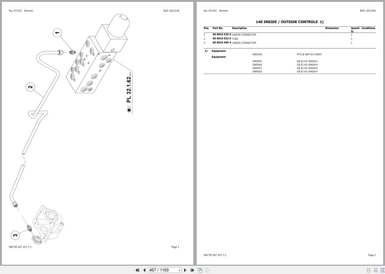 CLAAS NECTIS 267 227 F CT9790000 CT9799999 Spare Parts Catalog (2)