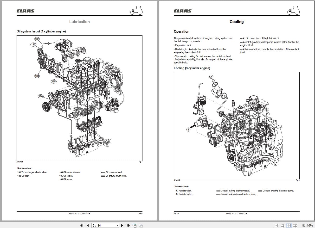 CLAAS NECTIS VE 237 227 217 2WD 4WD (T14) Assembly Operators Repair Technical Manual (4)