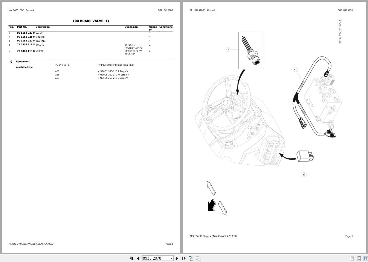 CLAAS NEXOS 210 Stage V A6600001 A6699999 Spare Parts Catalog (2)