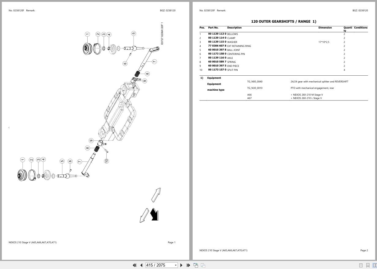 CLAAS NEXOS 210 Stage V A7100001 A7199999 Spare Parts Catalog (2)