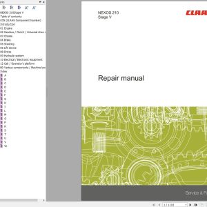CLAAS NEXOS 240 210 MD Stage V (A71) Assembly Operators Repair Technical Manual (2)