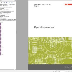 CLAAS NEXOS 240 210 MD Stage V (A71) Assembly Operators Repair Technical Manual (3)