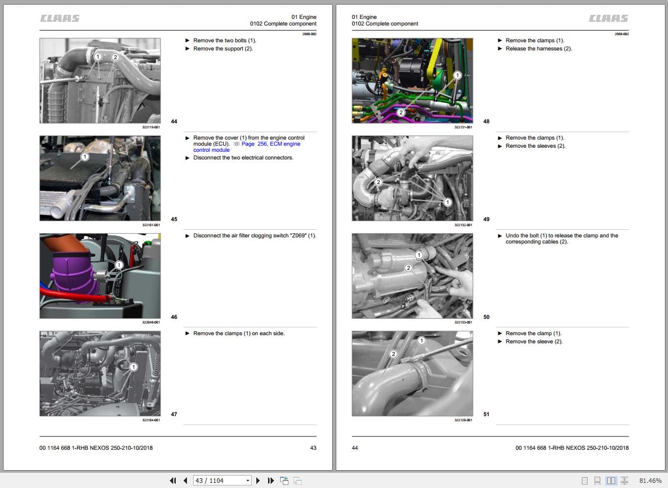 CLAAS NEXOS 240 V   210 V Stage 3b (A45) Assembly Operators Repair Technical Manual (4)