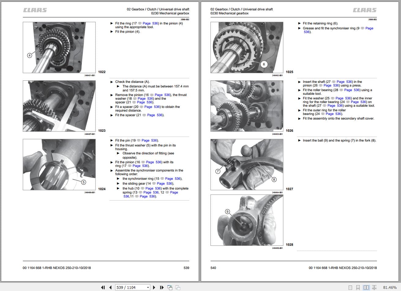 CLAAS NEXOS 250 VL   210 VL Stage 3b (A46) Assembly Operators Repair Technical Manual (4)