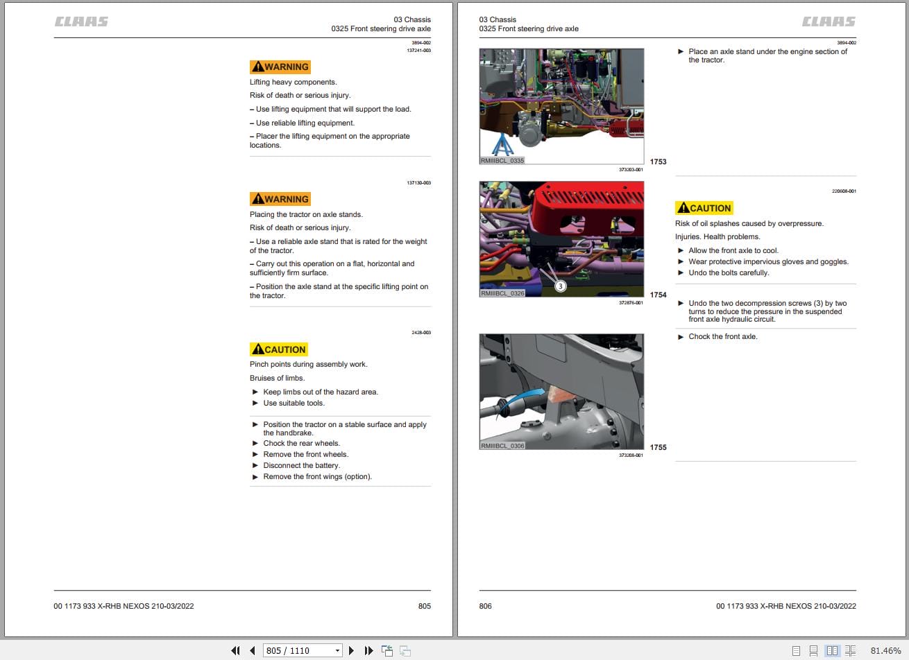 CLAAS NEXOS 260 210 M Stage V (A66) Assembly Operators Repair Technical Manual (4)