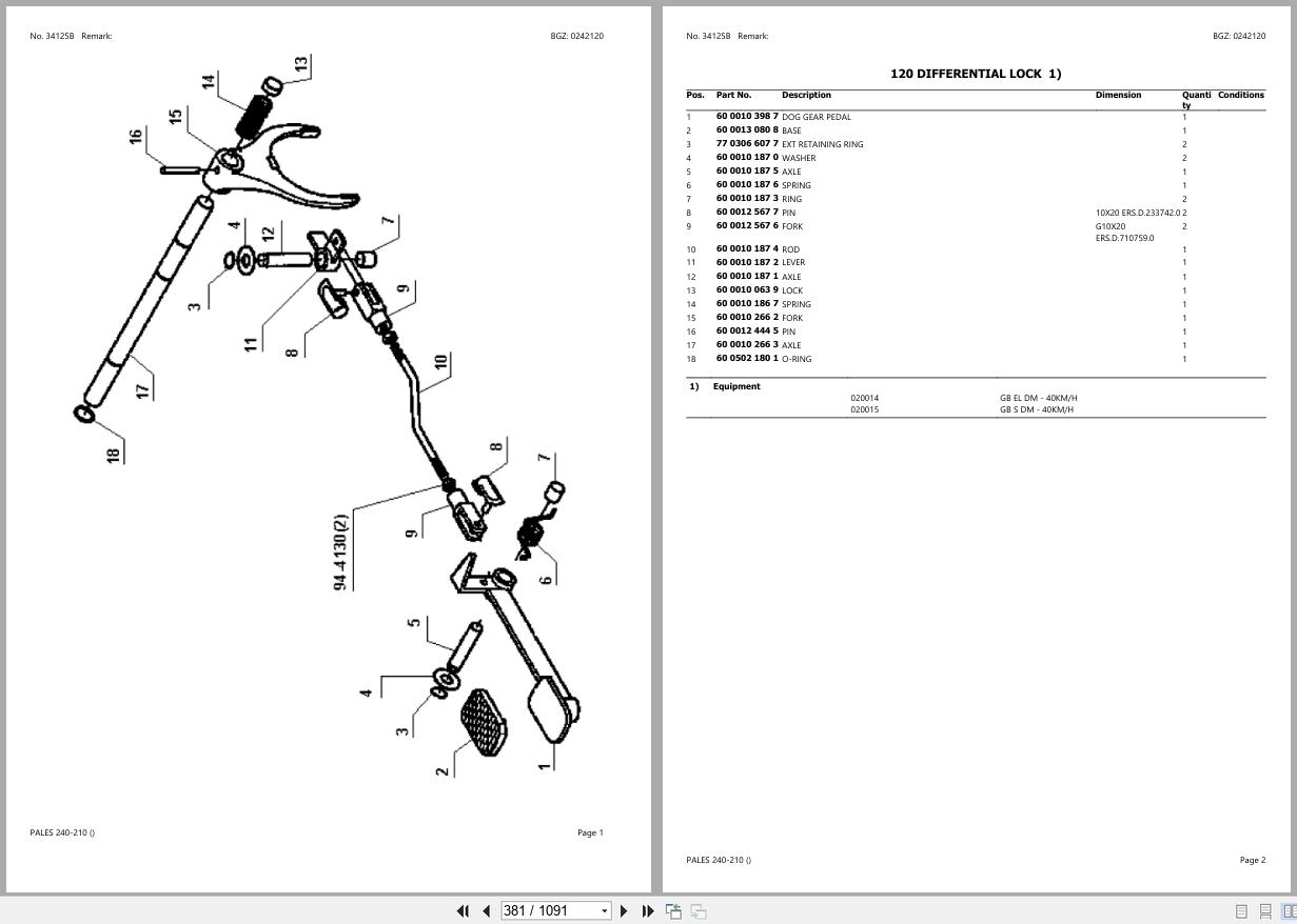 CLAAS PALES 240 210 CT41D3000 CT41D5999 Spare Parts Catalog (2)