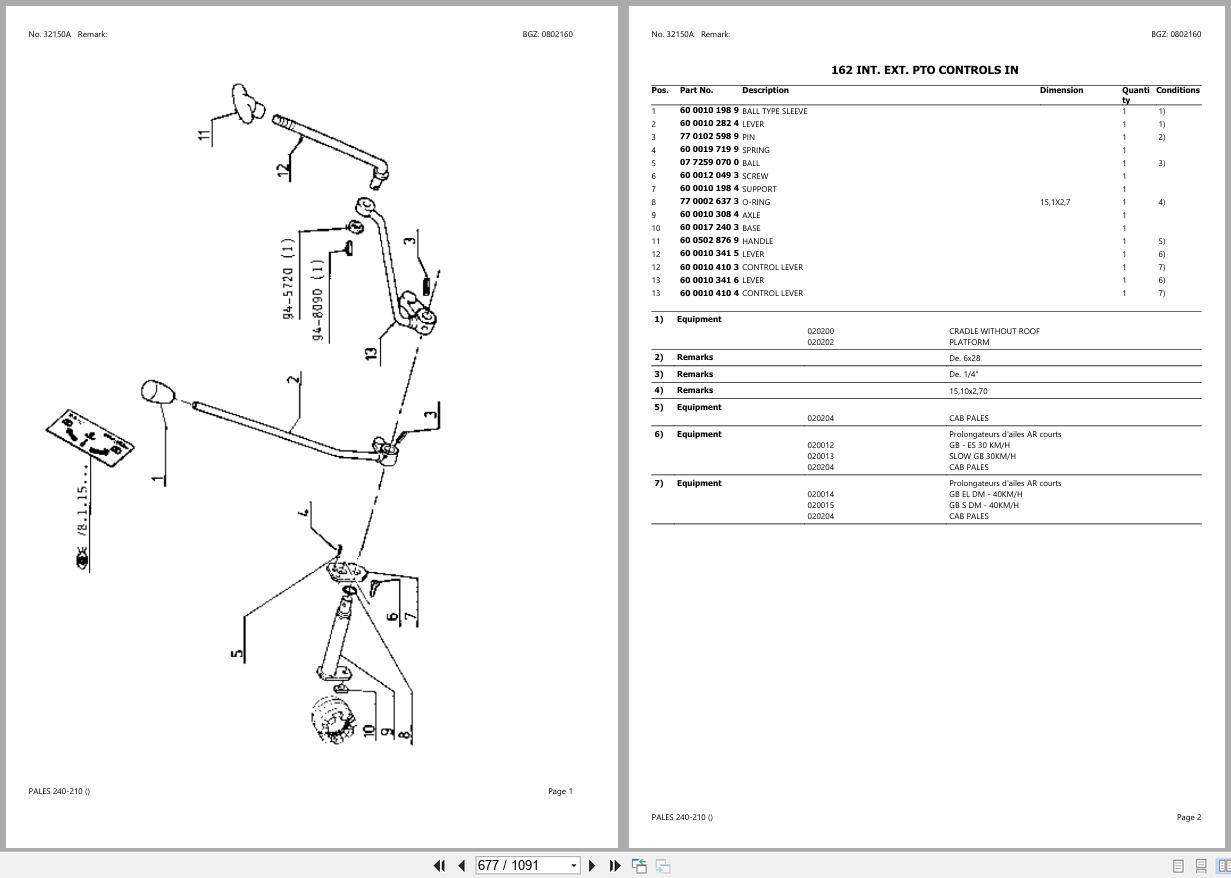 CLAAS PALES 240 210 CT72D3000 CT72D5999 Spare Parts Catalog (2)
