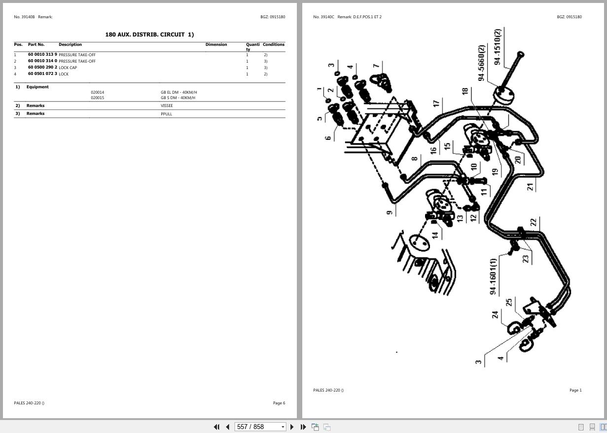 CLAAS PALES 240 220 CT21D6000 CT21D9999 Spare Parts Catalog (2)
