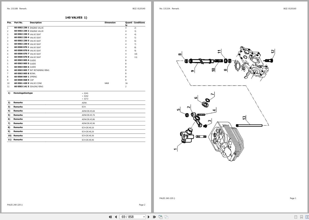 CLAAS PALES 240 220 CT72D6000 CT72D9999 Spare Parts Catalog (2)
