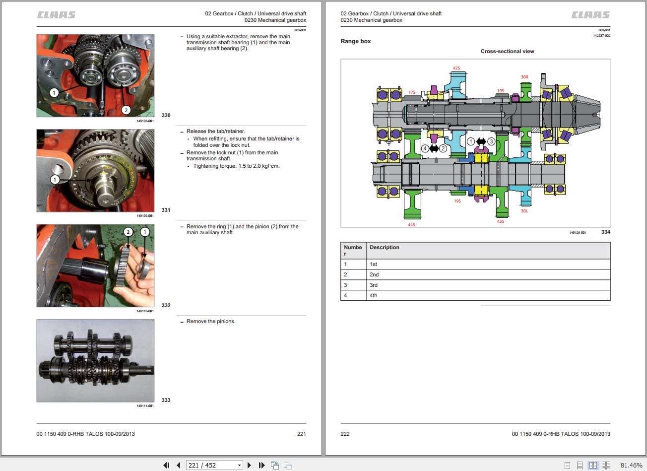 CLAAS TALOS 130 120 (A38) Assembly Operators Repair Technical Manual (4)