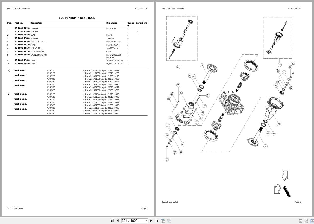 CLAAS TALOS 200 2193010183 2193019999 Spare Parts Catalog (2)