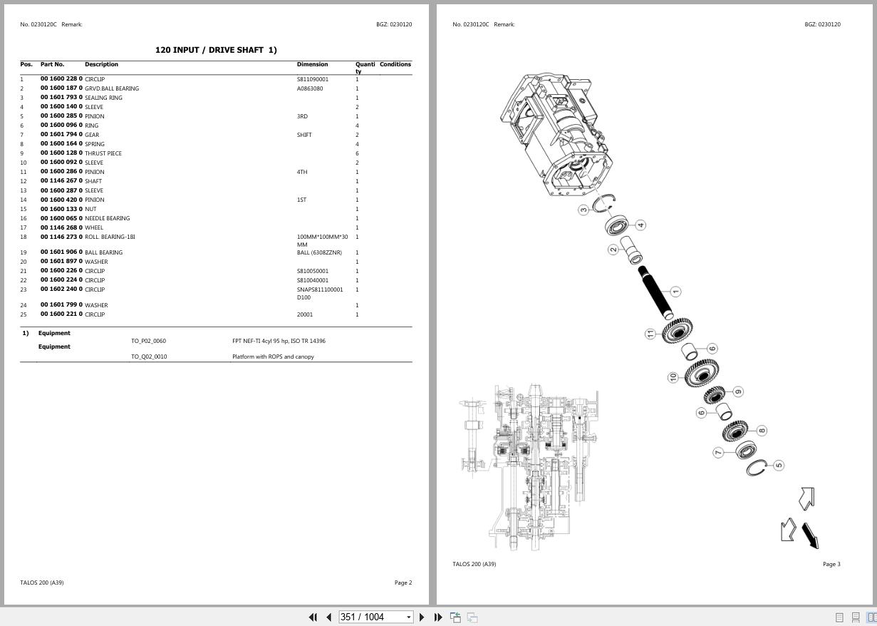 CLAAS TALOS 200 2208010244 2208019999 Spare Parts Catalog (2)