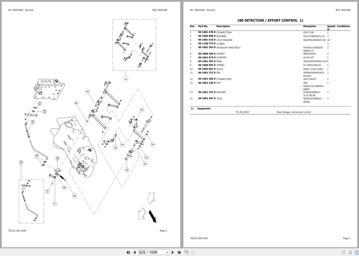 CLAAS TALOS 200 2215010640 2215019999 Spare Parts Catalog (2)