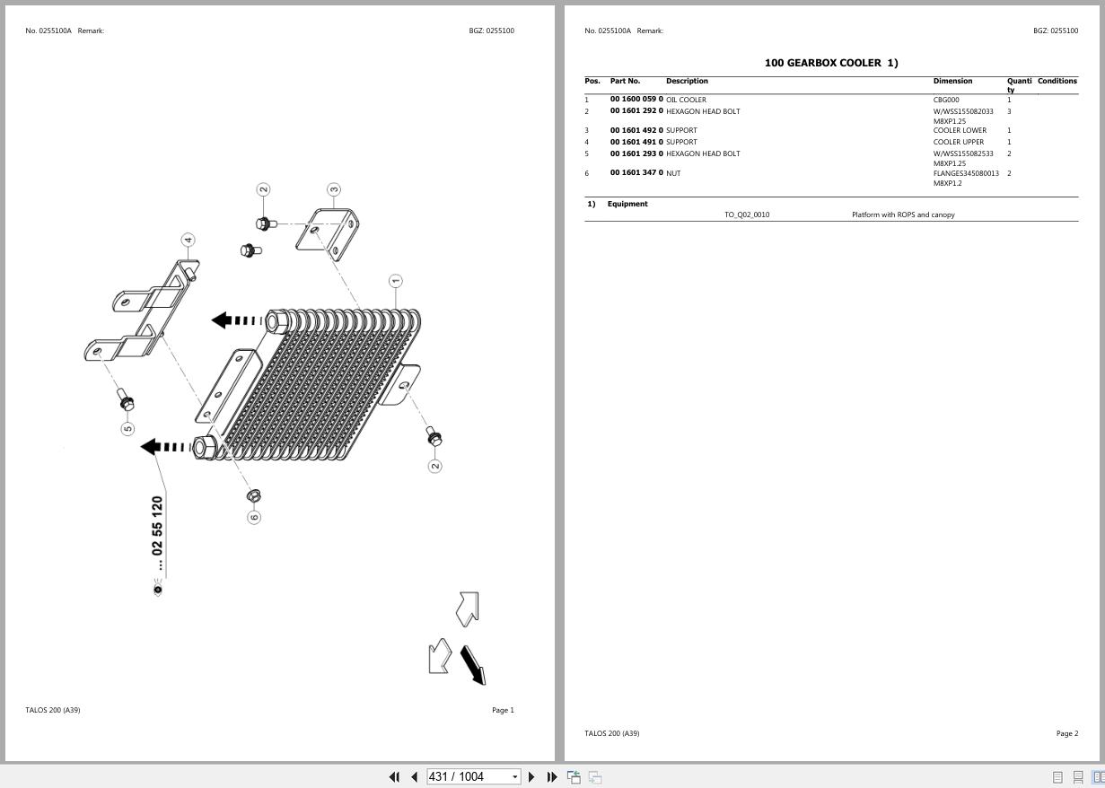 CLAAS TALOS 200 2217010410 2217019999 Spare Parts Catalog (2)
