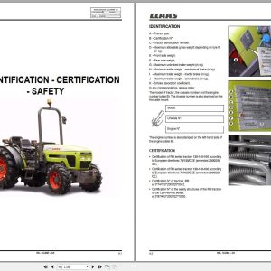 Claas Tractors Rb130 Rb140 Rb160 Use And Maintenance Manual 00 11 169 080 (2)