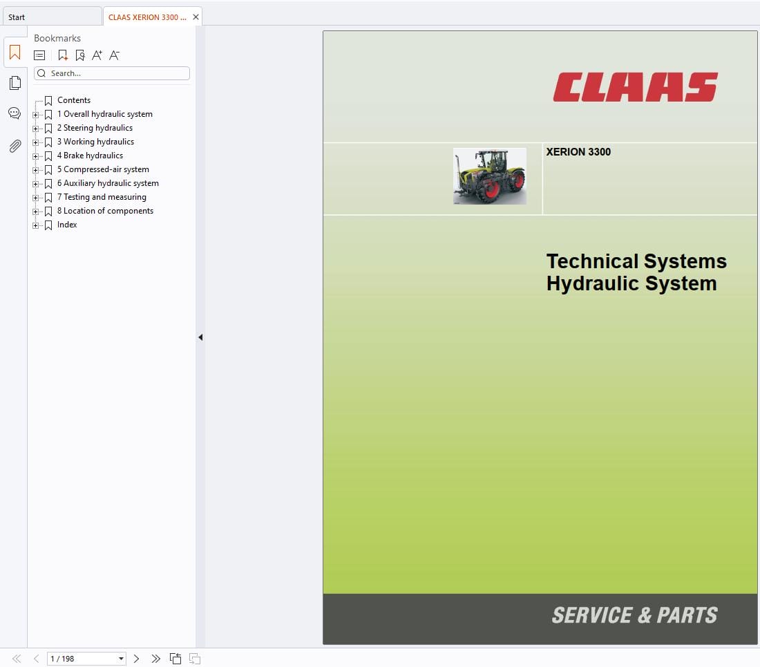 CLAAS XERION 3800 3300 (781) Assembly Operators Repair Technical Manual (2)